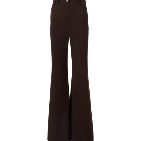 Celia Bootcut Hose aus Baumwoll-Gabardine