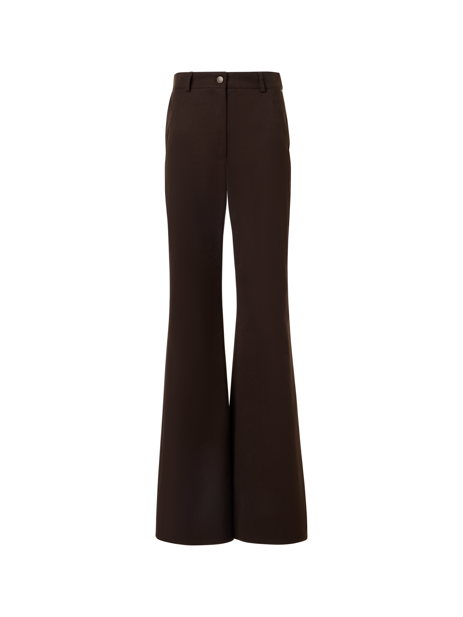 Designer Celia Bootcut Hose aus Baumwoll-Gabardine - Braun