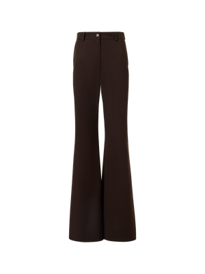 Designer Celia Bootcut Hose aus Baumwoll-Gabardine - Braun