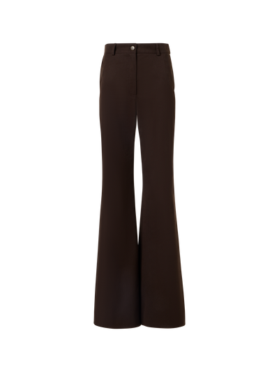 Designer Celia Bootcut Hose aus Baumwoll-Gabardine - Braun