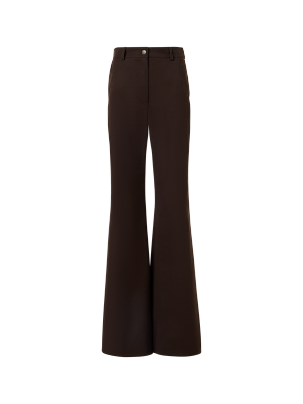 Designer Celia Bootcut Hose aus Baumwoll-Gabardine - Braun