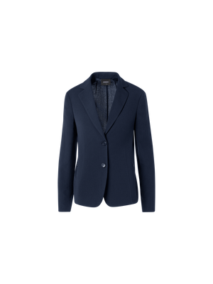 Designer Lavino Jacke aus strukturiertem Baumwoll-Seide-Doubleface - Blau