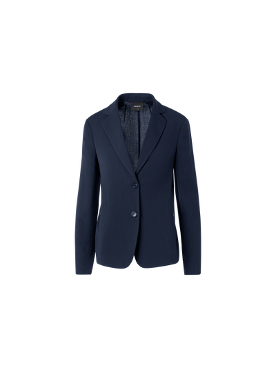 Designer Lavino Jacke aus strukturiertem Baumwoll-Seide-Doubleface - Blau