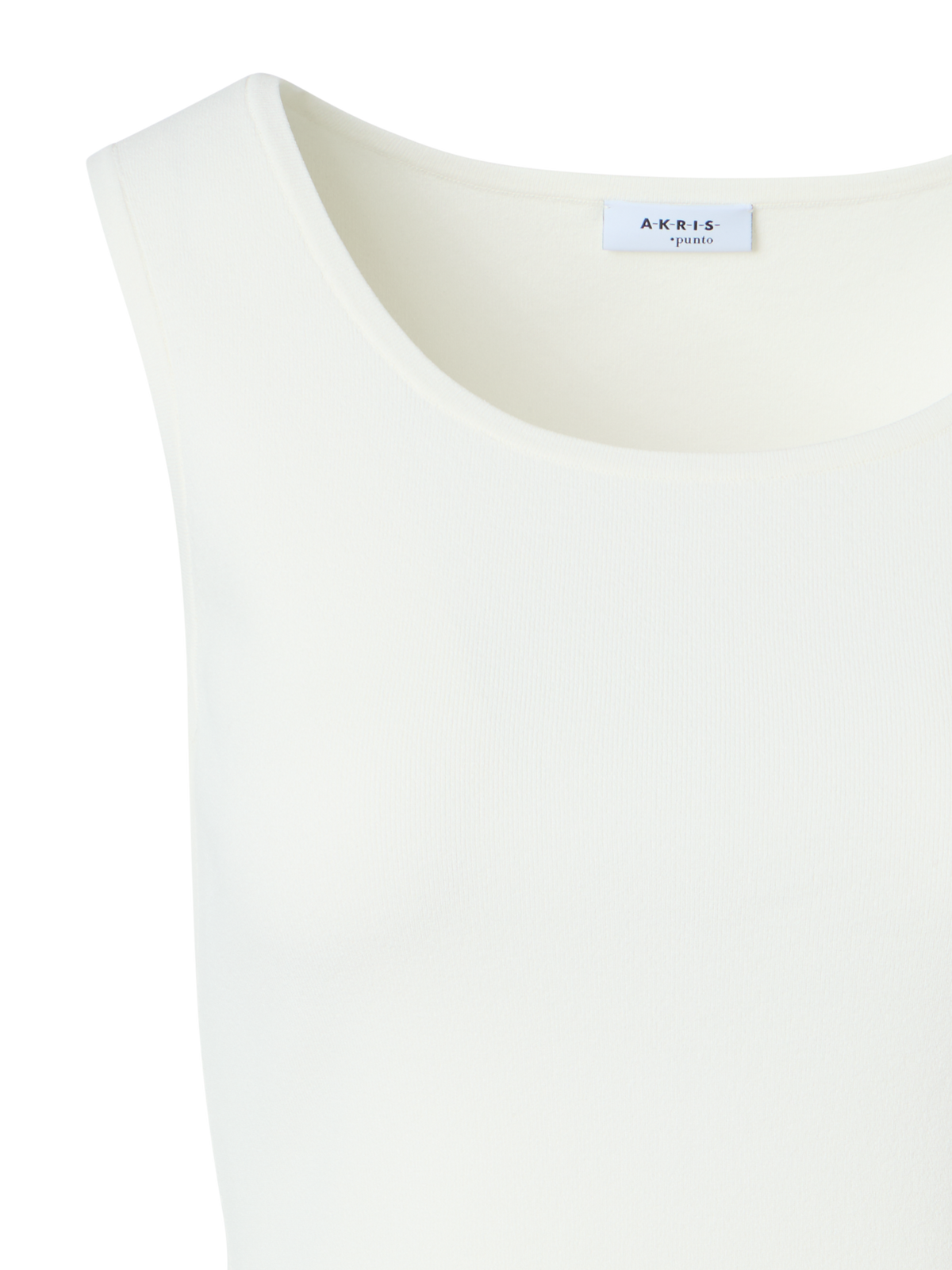 Designer Tailliertes Tanktop aus Viskosemischung-Strick - Weiss