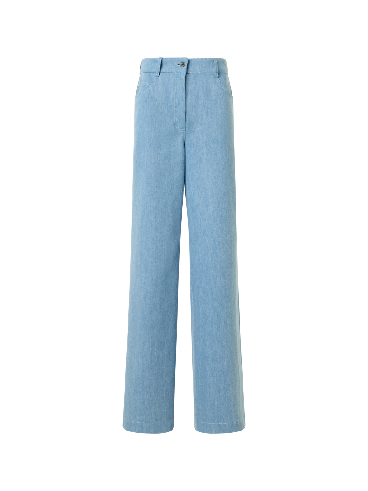 Designer Cooper Wide Leg Hose aus Stretch-Baumwolldenim - Blau