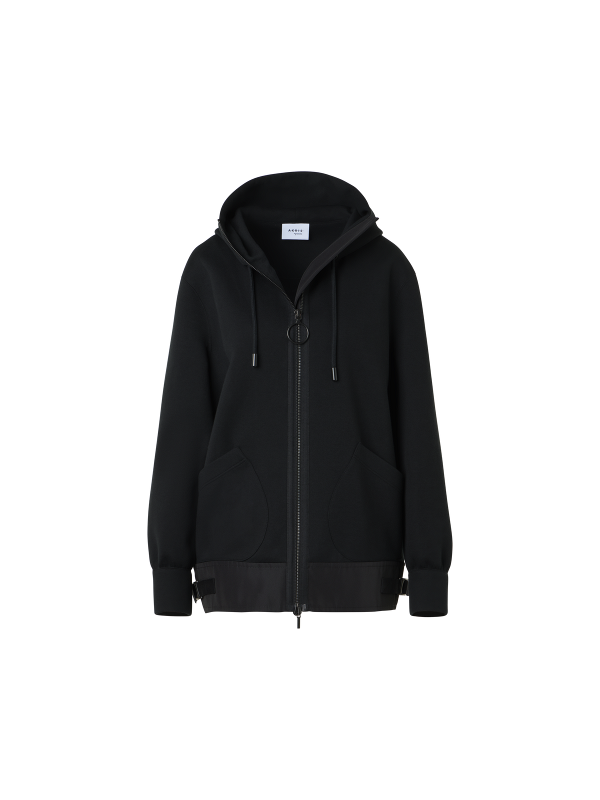 Designer Sweatshirtjacke aus Baumwollmischung - Schwarz