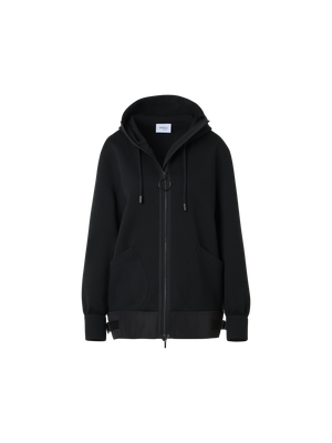Designer Sweatshirtjacke aus Baumwollmischung - Schwarz
