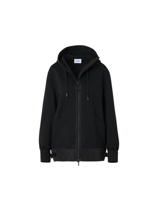 Designer Sweatshirtjacke aus Baumwollmischung - Schwarz