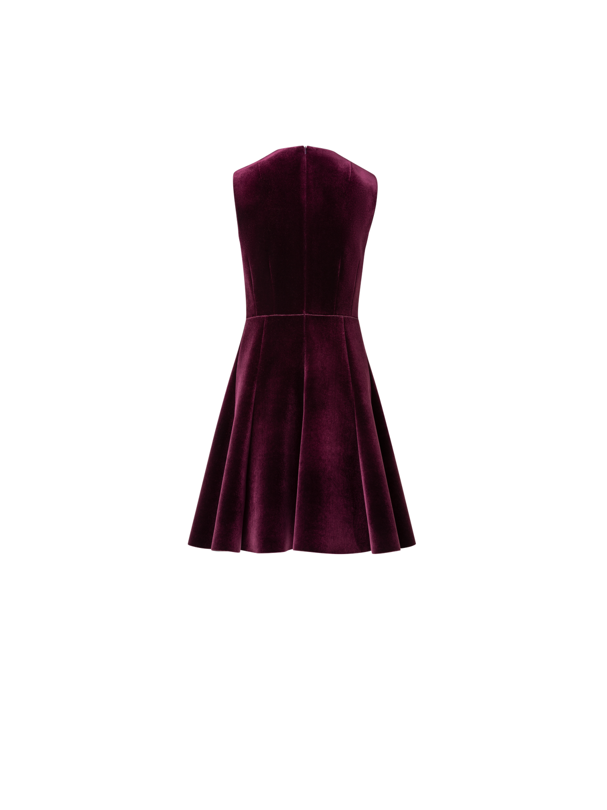 Designer Cocktail-Kleid aus Neopren-Samt in A-Linie - Rosa