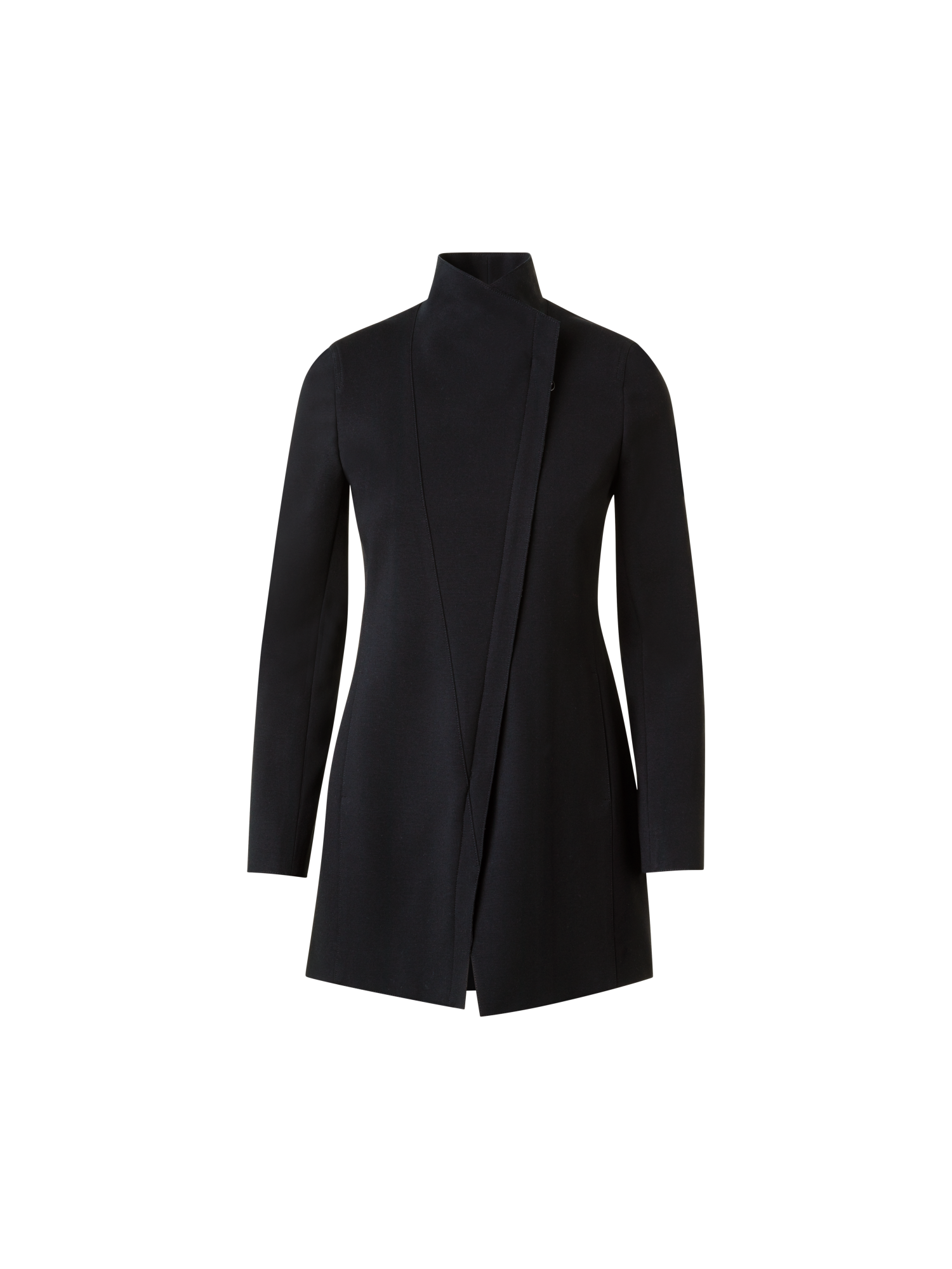 Designer Langer Jersey-Blazer - Schwarz