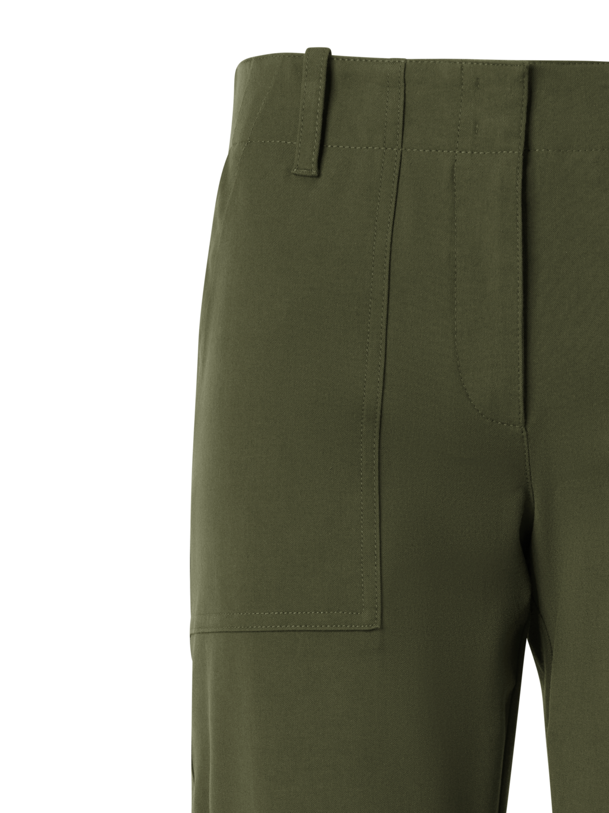 Designer Franco Cargo Tapered Hose aus Bi-Stretch-Baumwoll-Gabardine - Grün