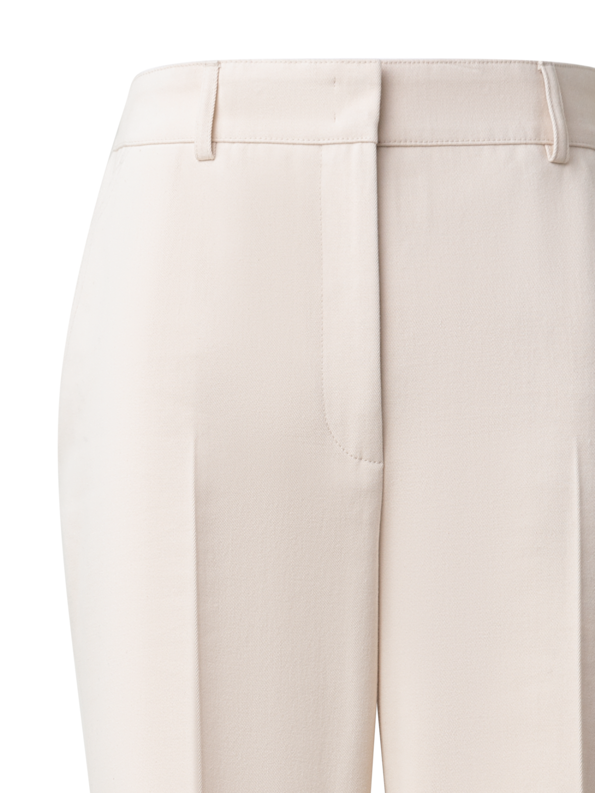 Designer Weite Gerade Hose aus Baumwoll-Wollgabardine - Beige