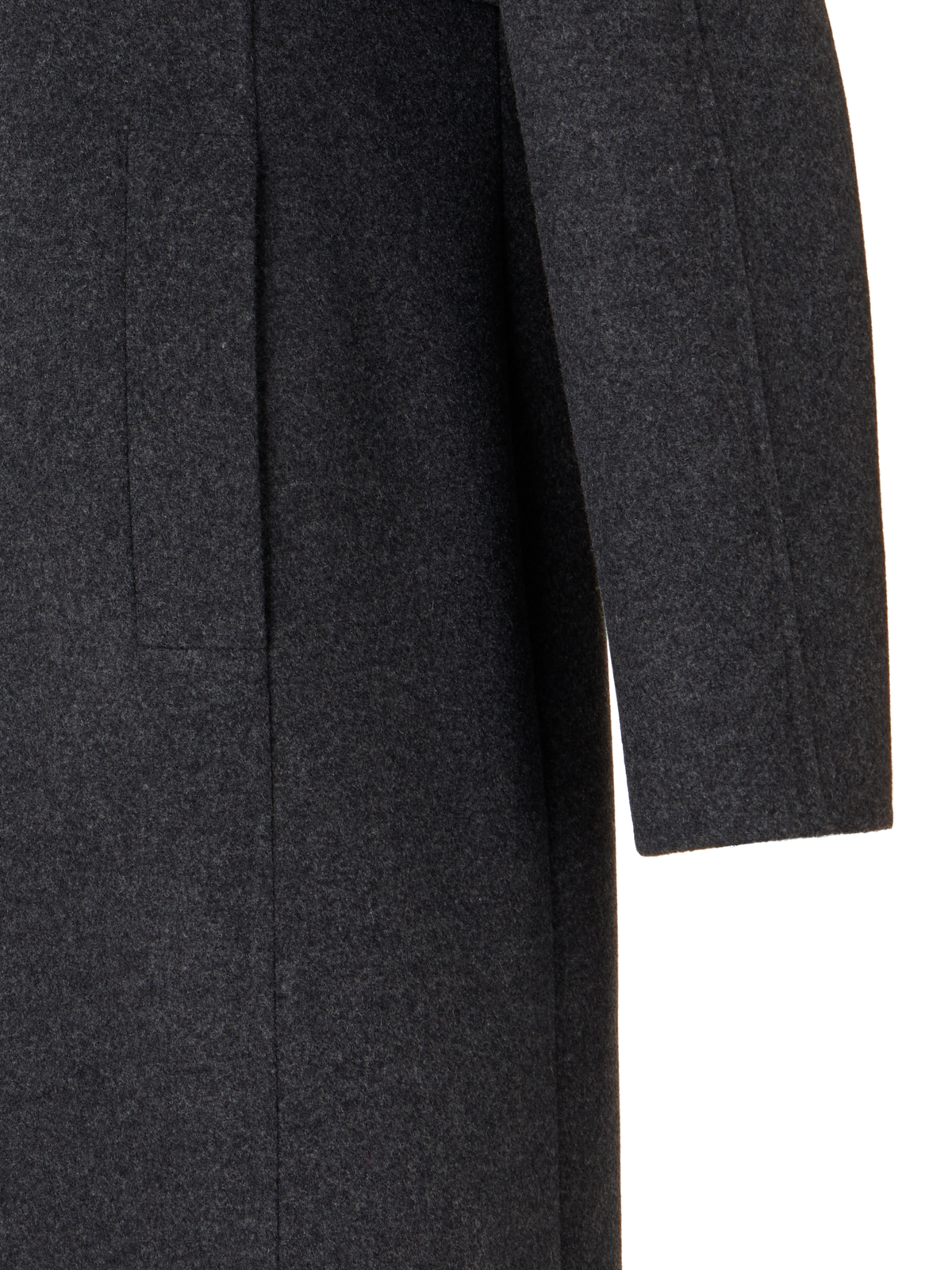 Designer Duo Mantel aus Filzwolle mit abnehmbarem Bolero - Grau