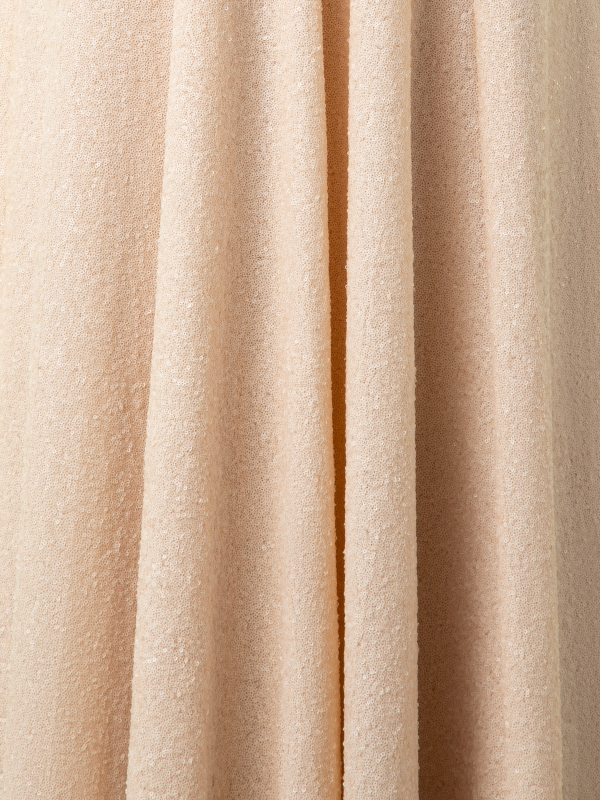 Designer Langes Pailletten-Abendkleid mit kurzen Ärmeln - Beige