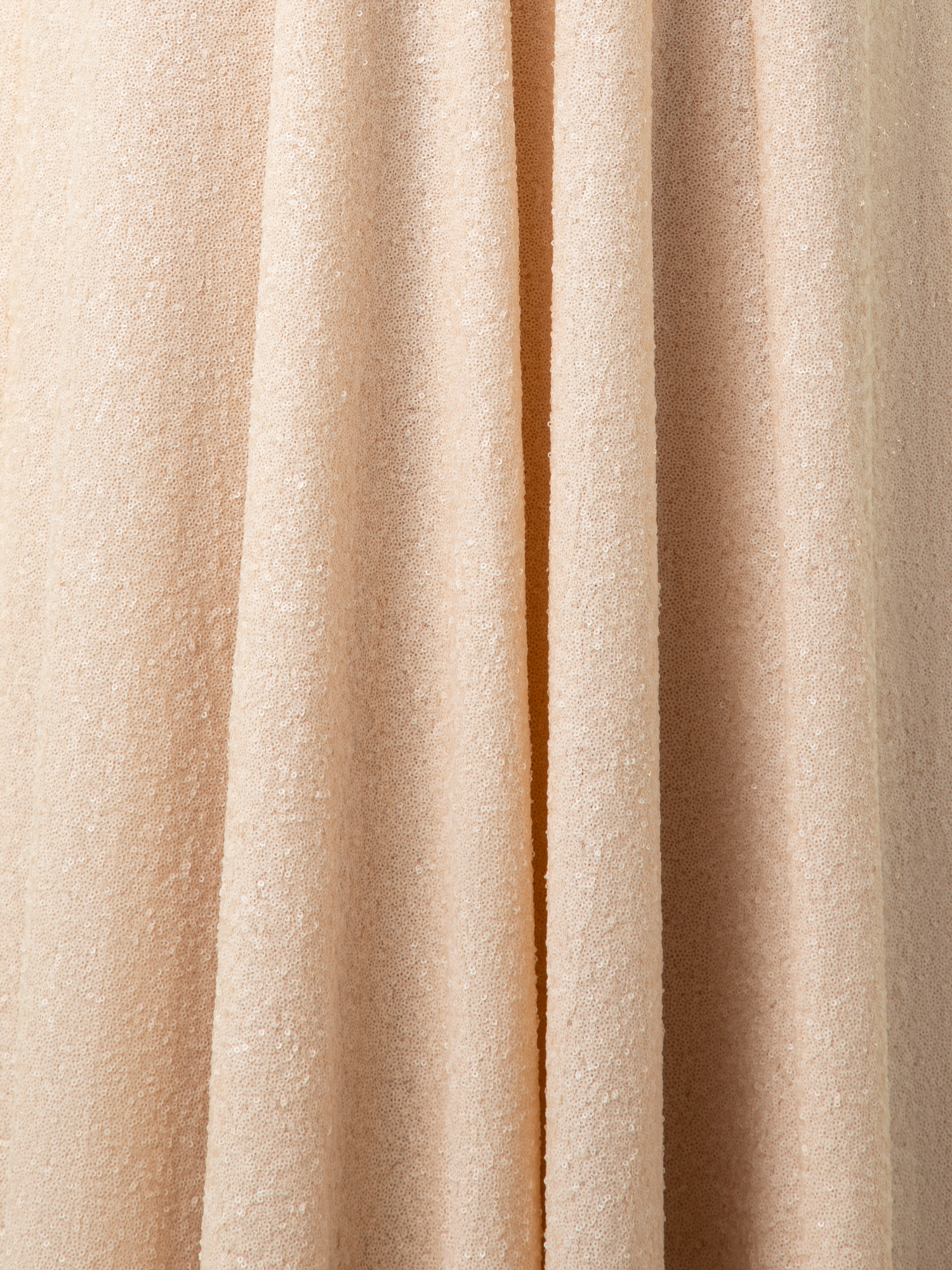 Designer Langes Pailletten-Abendkleid mit kurzen Ärmeln - Beige
