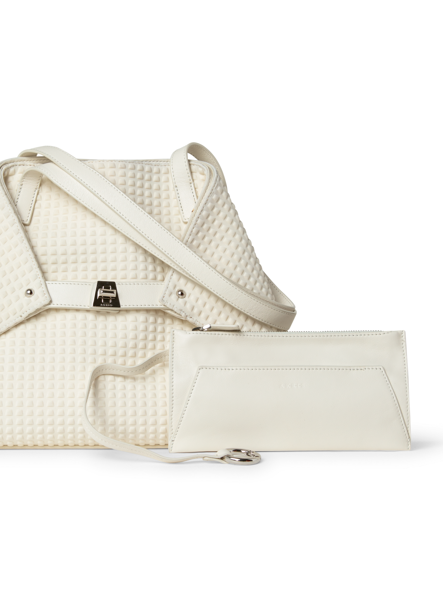Designer Ai Small Shoulder Tote - Weiss