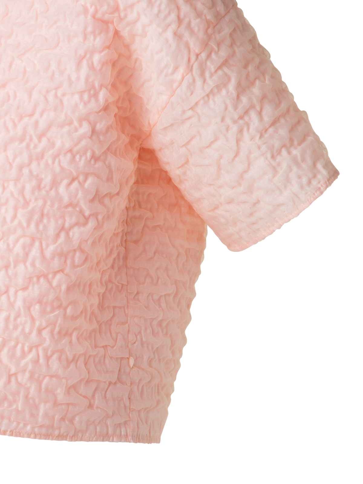 Designer Boxy-Bluse aus 3D Bubble Organza - Rosa