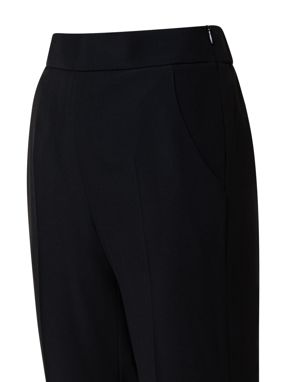 Designer Tapered Hose aus Crêpe - Schwarz