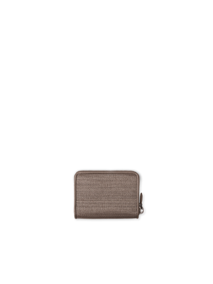 Designer Small Zip Wallet - Braun