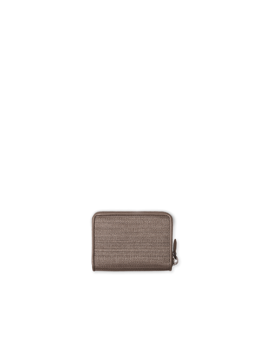 Designer Small Zip Wallet - Braun