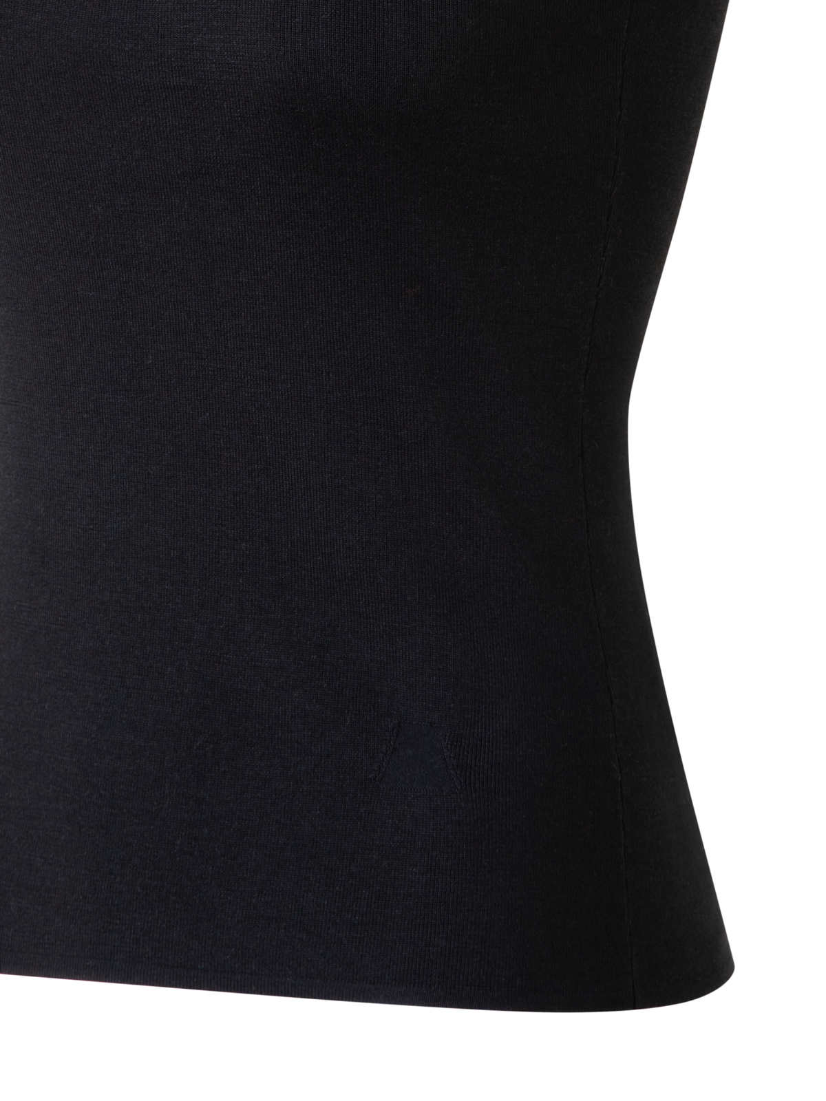 Designer Strick-Tank-Top aus Seiden-Stretch - Schwarz