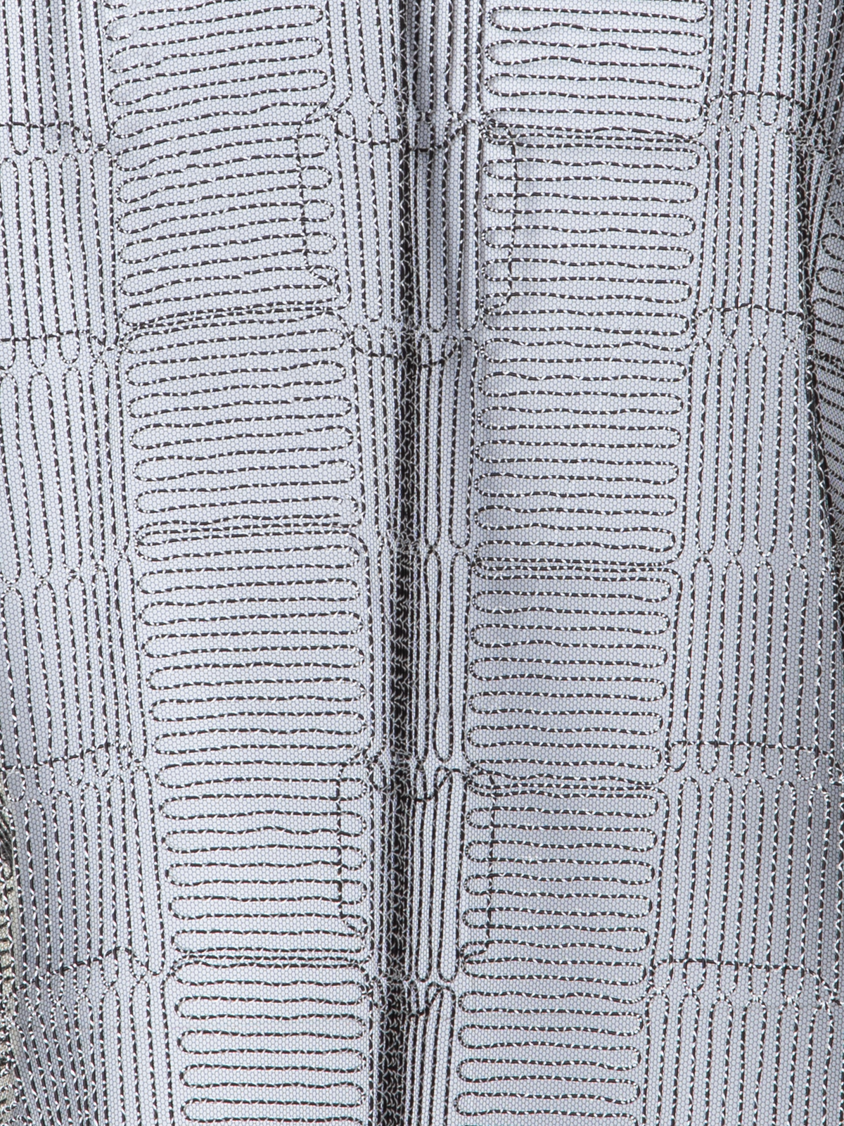 Designer Boxy Jacke mit quadratischer Tüll-Stickerei - Schwarz