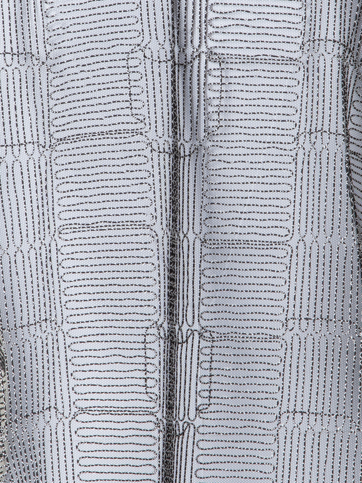 Designer Boxy Jacke mit quadratischer Tüll-Stickerei - Schwarz