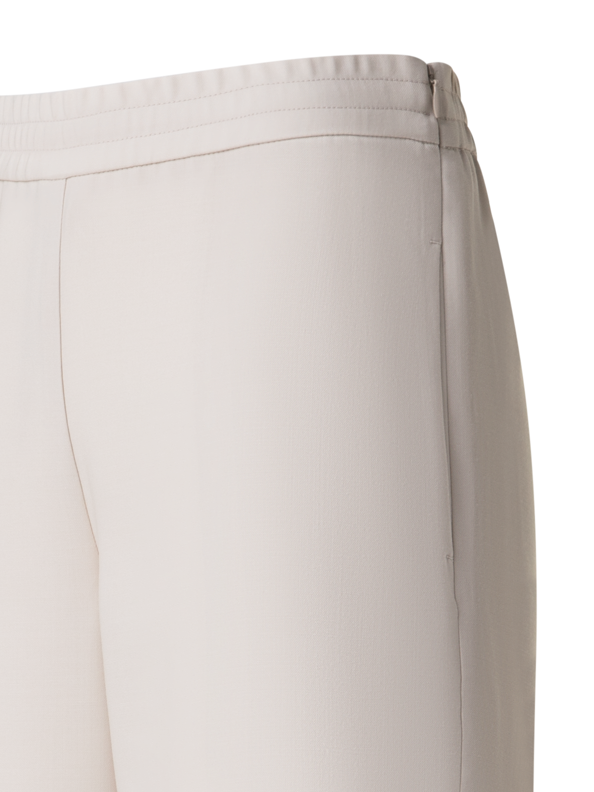 Designer Relaxed Gerade Hose aus Cool Wool - Beige