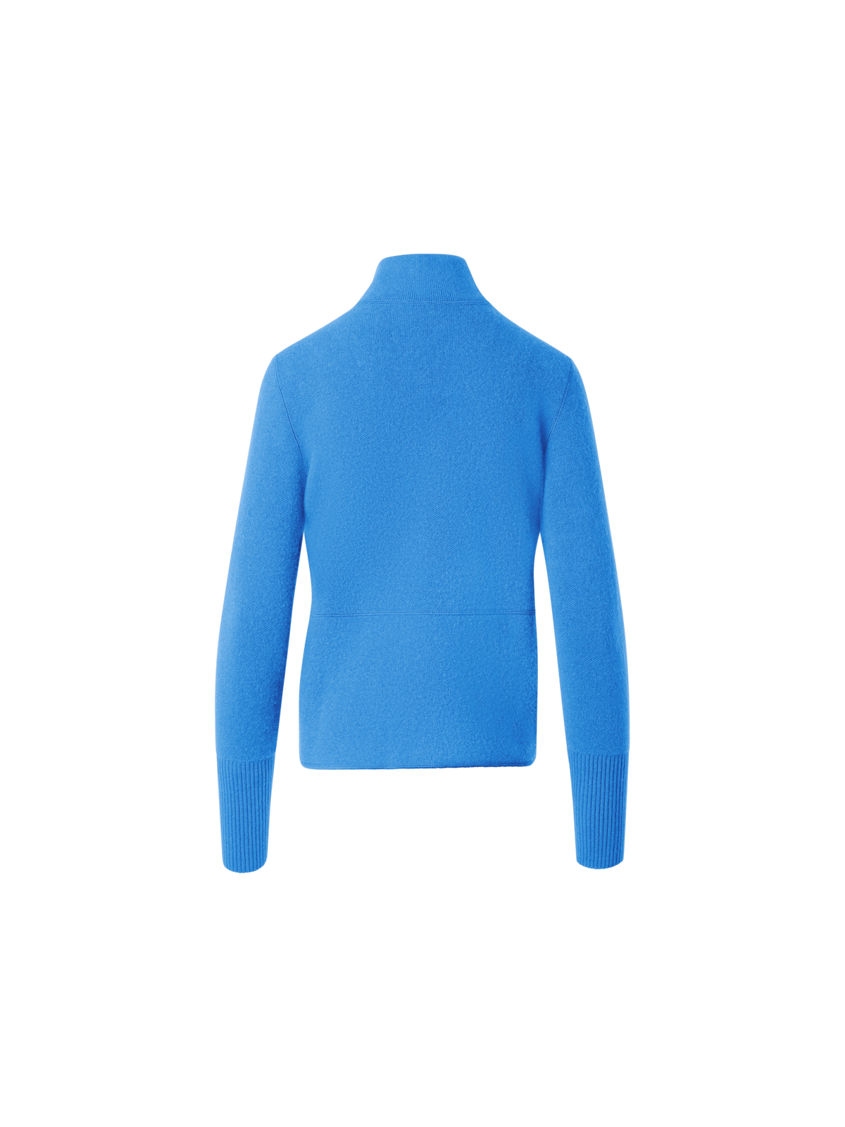 Designer Cardigan aus Kaschmir-Piqué mit Stehkragen - Blau