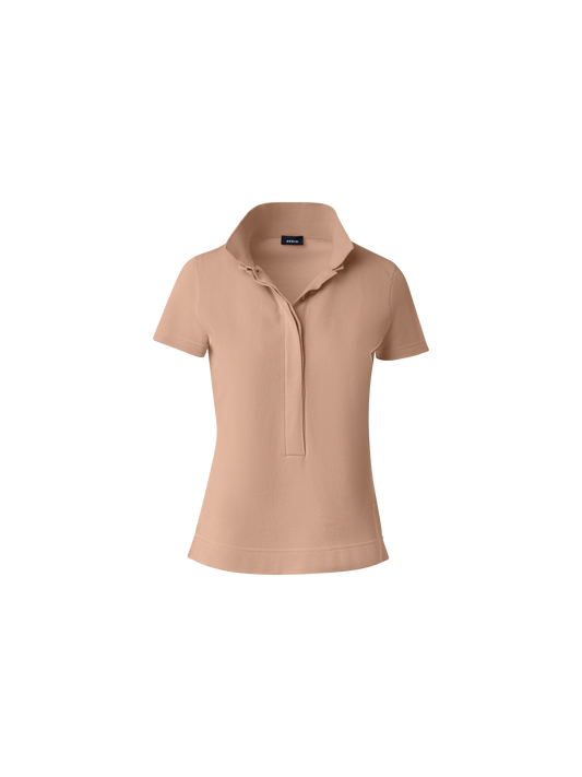Designer Baumwoll-Poloshirt - Beige