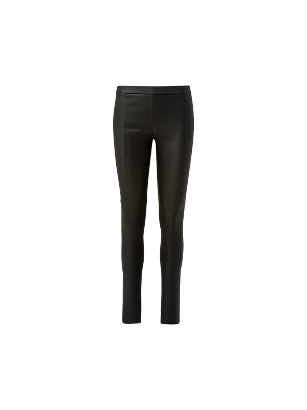 Designer Skinny Hose aus Leder - Schwarz