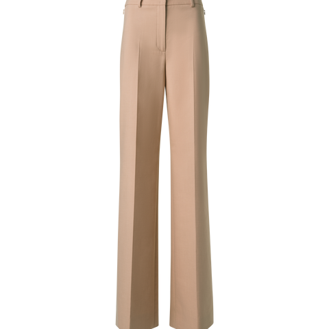 Wide Cotton Double-Face Pants
