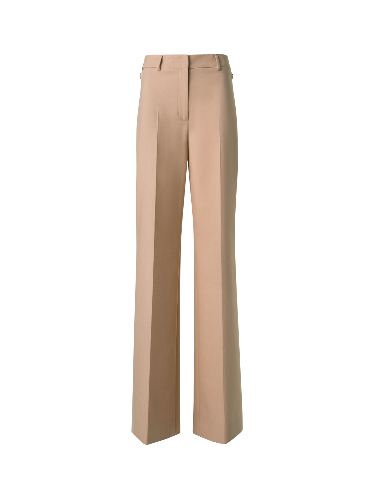 Designer Weite Hose aus Baumwoll-Doubleface - Beige