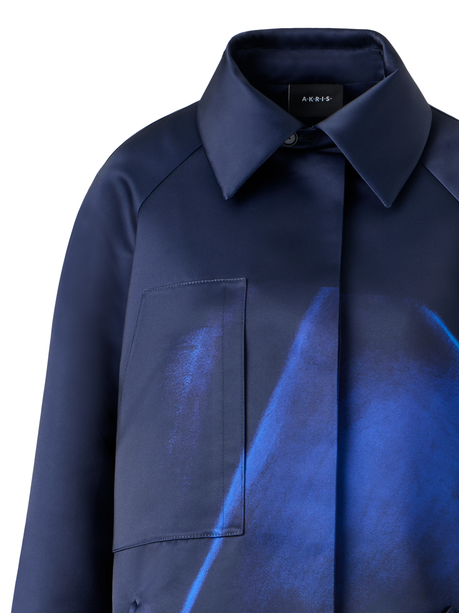 Designer Oversized Mantel in Alyson’s Cyanotype Print - Blau - Bunt