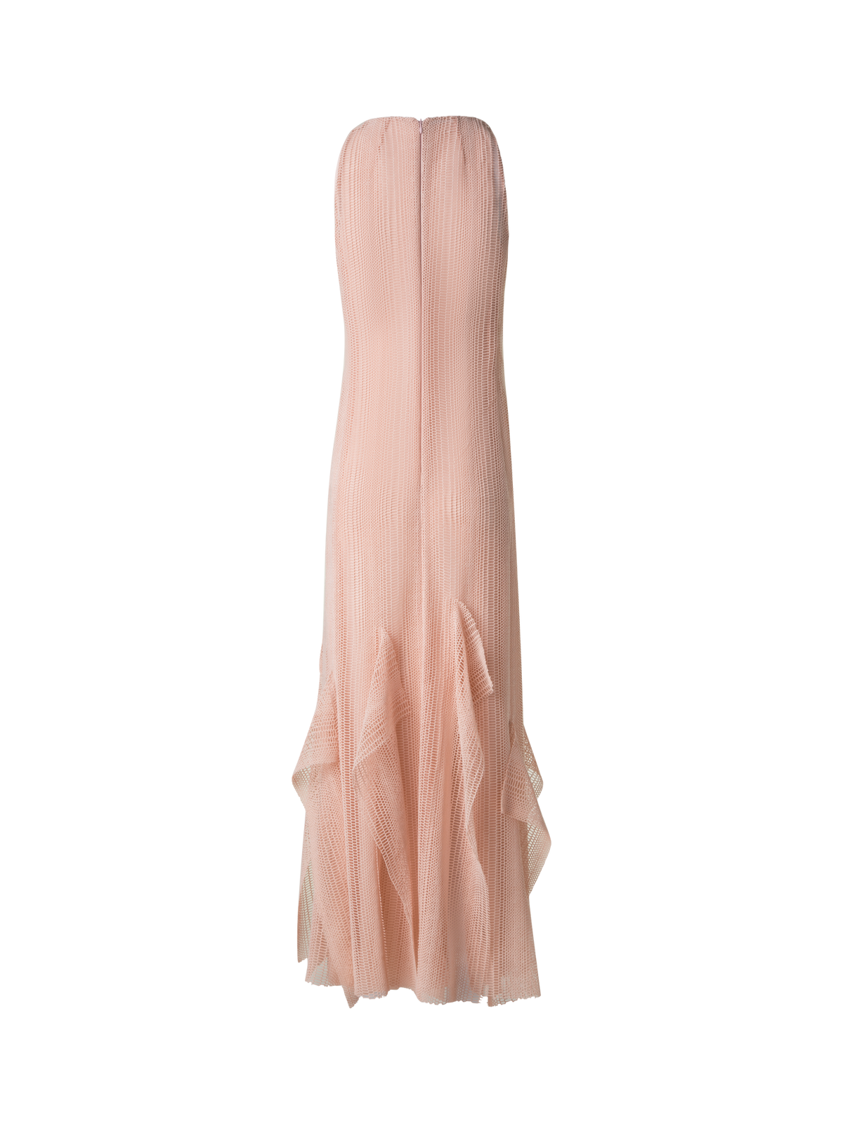 Designer Abendkleid mit Allover Stickerei - Rosa
