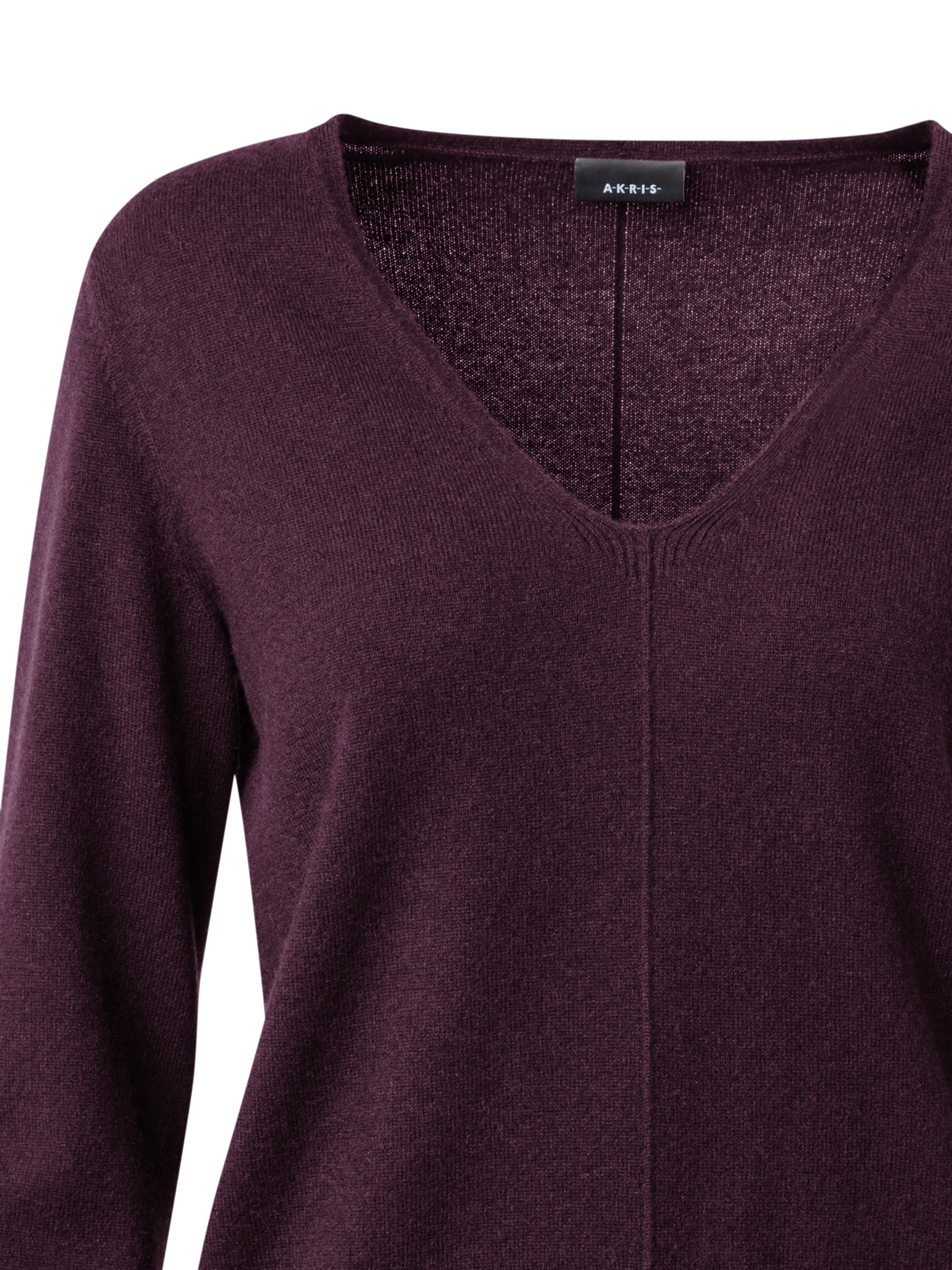 Designer Kaschmir-Pullover mit V-Ausschnitt - Violett