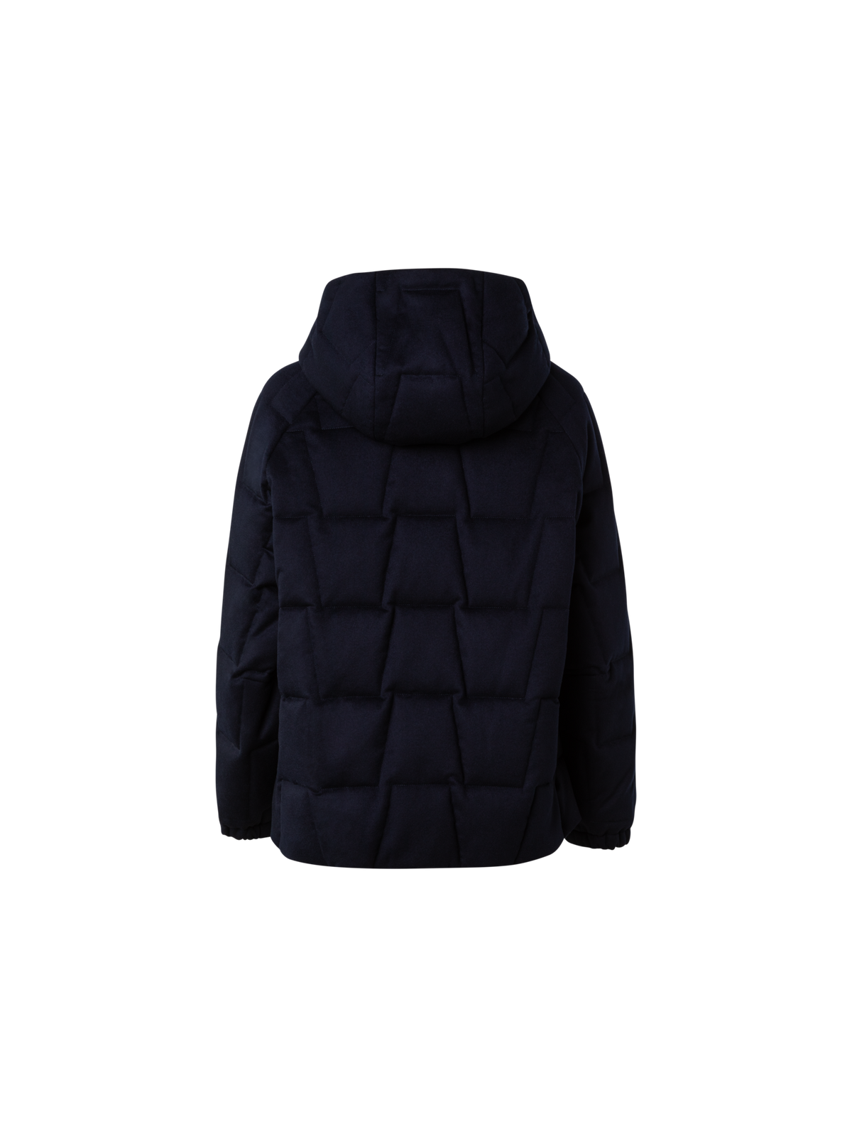 Designer Trapezförmig gesteppter Kaschmir-Parka - Dunkelblau - Blau