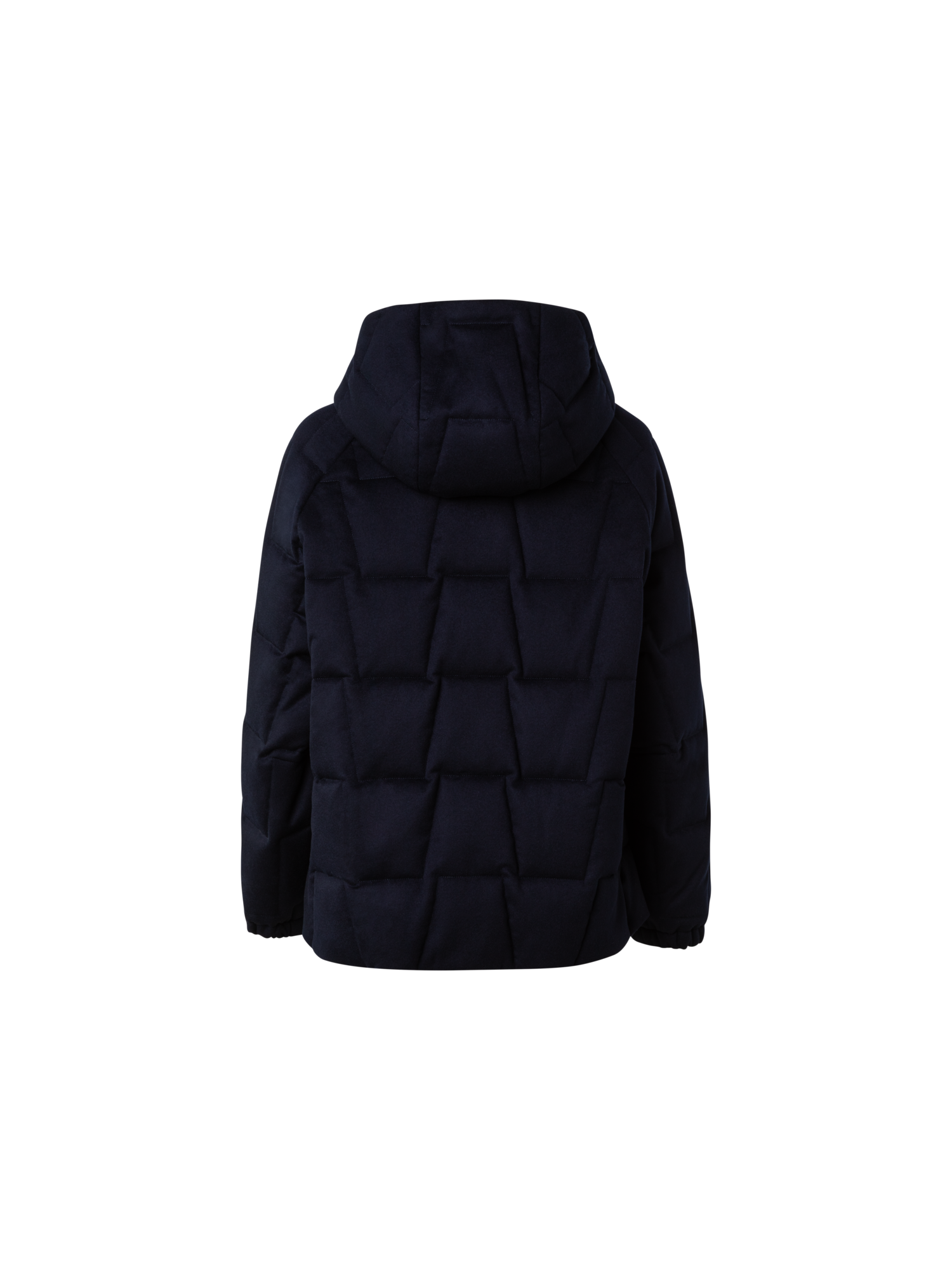 Designer Trapezförmig gesteppter Kaschmir-Parka - Dunkelblau - Blau