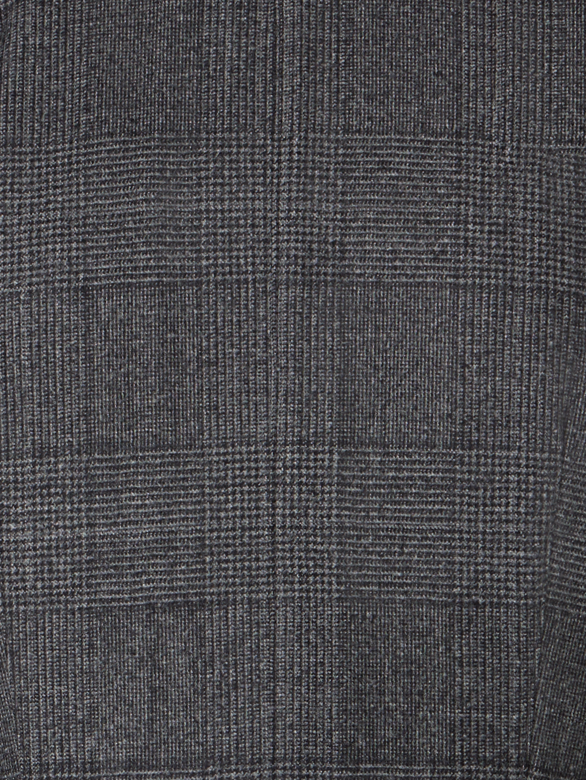 Designer Ausgestelltes Midikleid aus Flanell mit Glencheck - Schwarz - Grau - Bunt