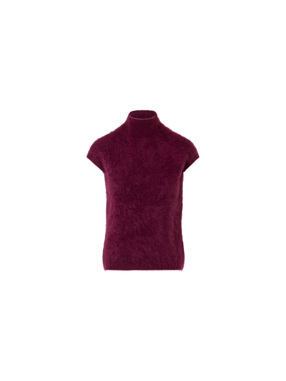 Designer Cloud Cashmere Top mit Stehkragen - Rot