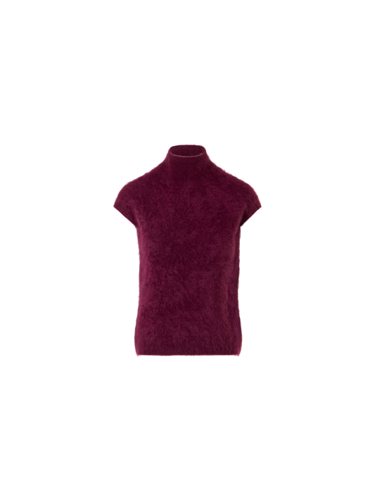 Designer Cloud Cashmere Top mit Stehkragen - Rot