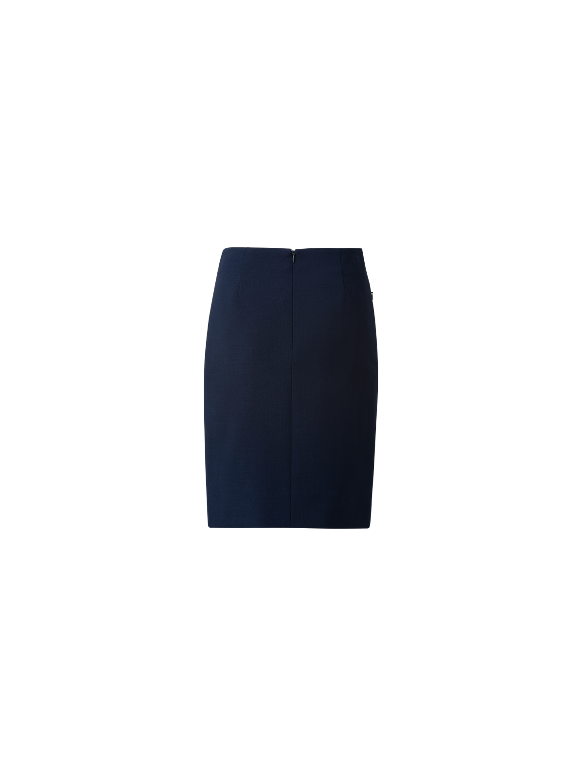 Designer Bleistiftrock aus Woll-Doubleface - Dunkelblau - Blau