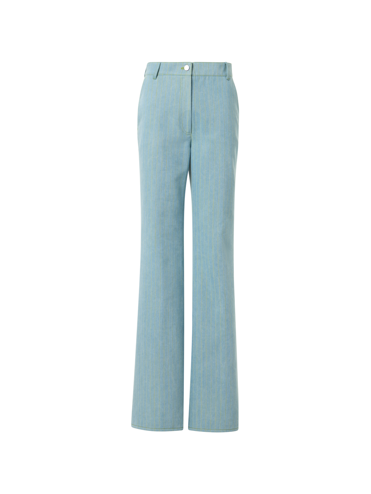 Designer Celia Bootcut-Denim-Hose mit Nadelstreifen - Blau