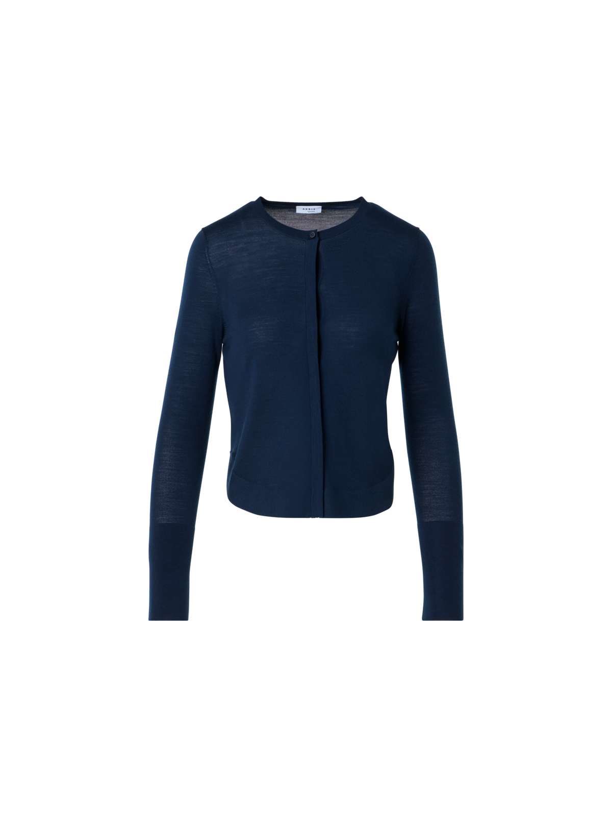 Designer Leichter Strick-Cardigan aus Merinowolle - Dunkelblau - Blau