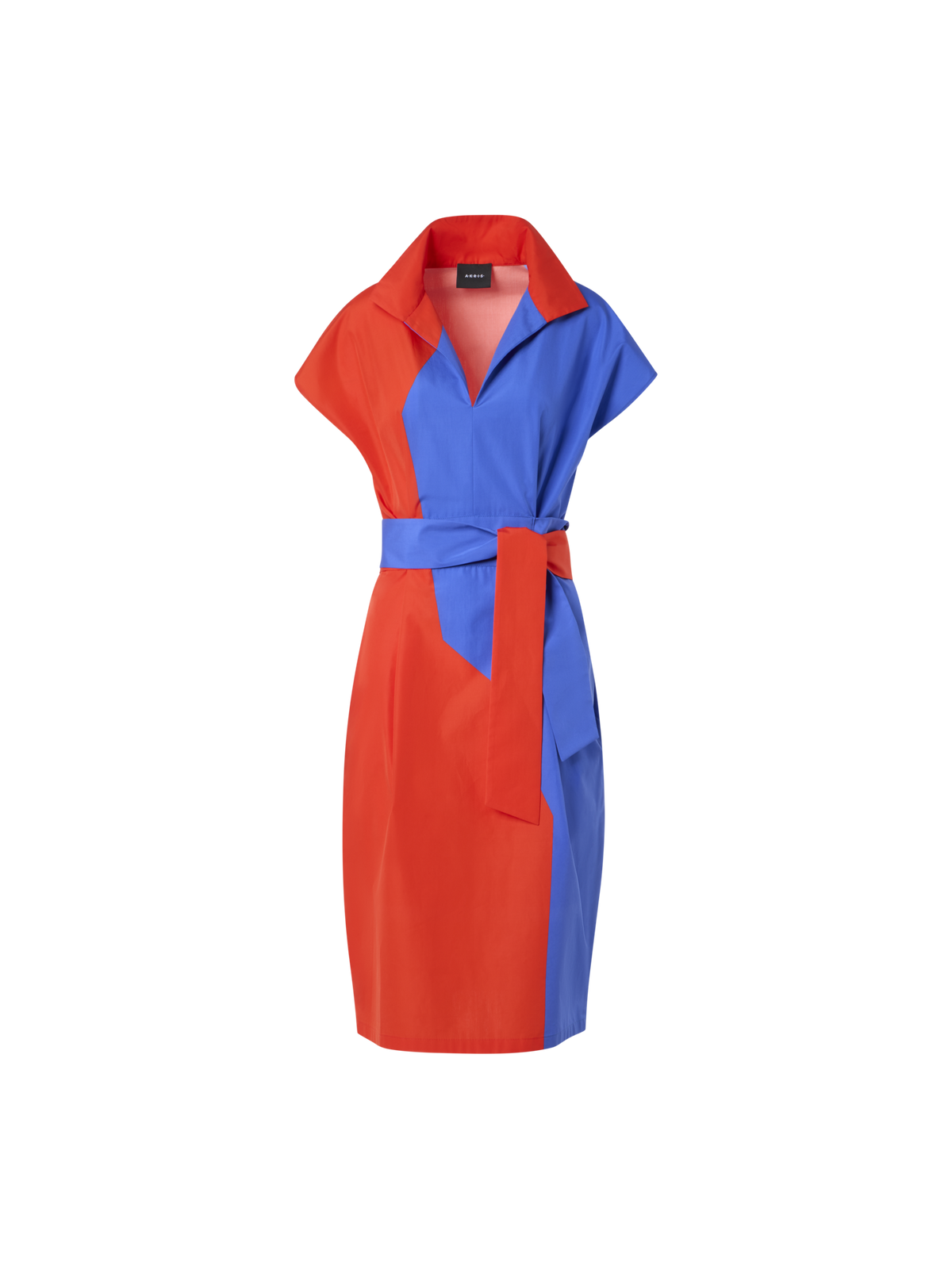 Designer Baumwoll-Hemdblusenkleid mit High-Plains-Druck - Bunt