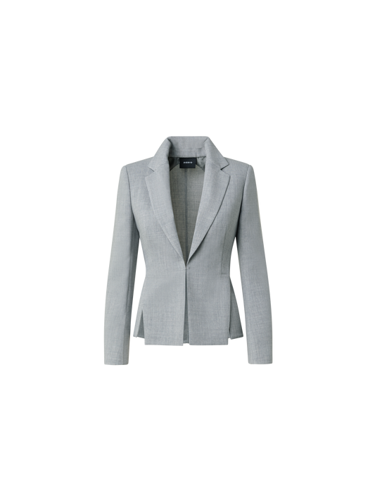 Designer Blazer aus Woll-Doubleface - Grau