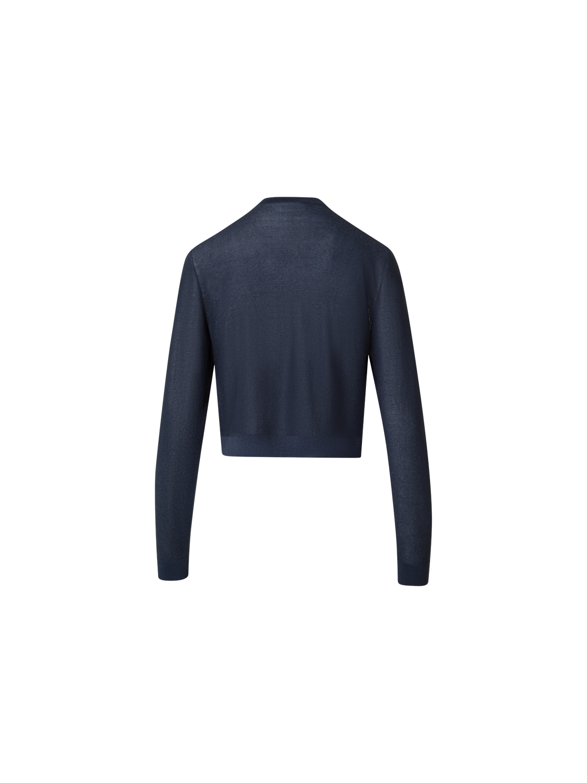 Designer Seiden-Cardigan mit goldenem Lurex - Blau