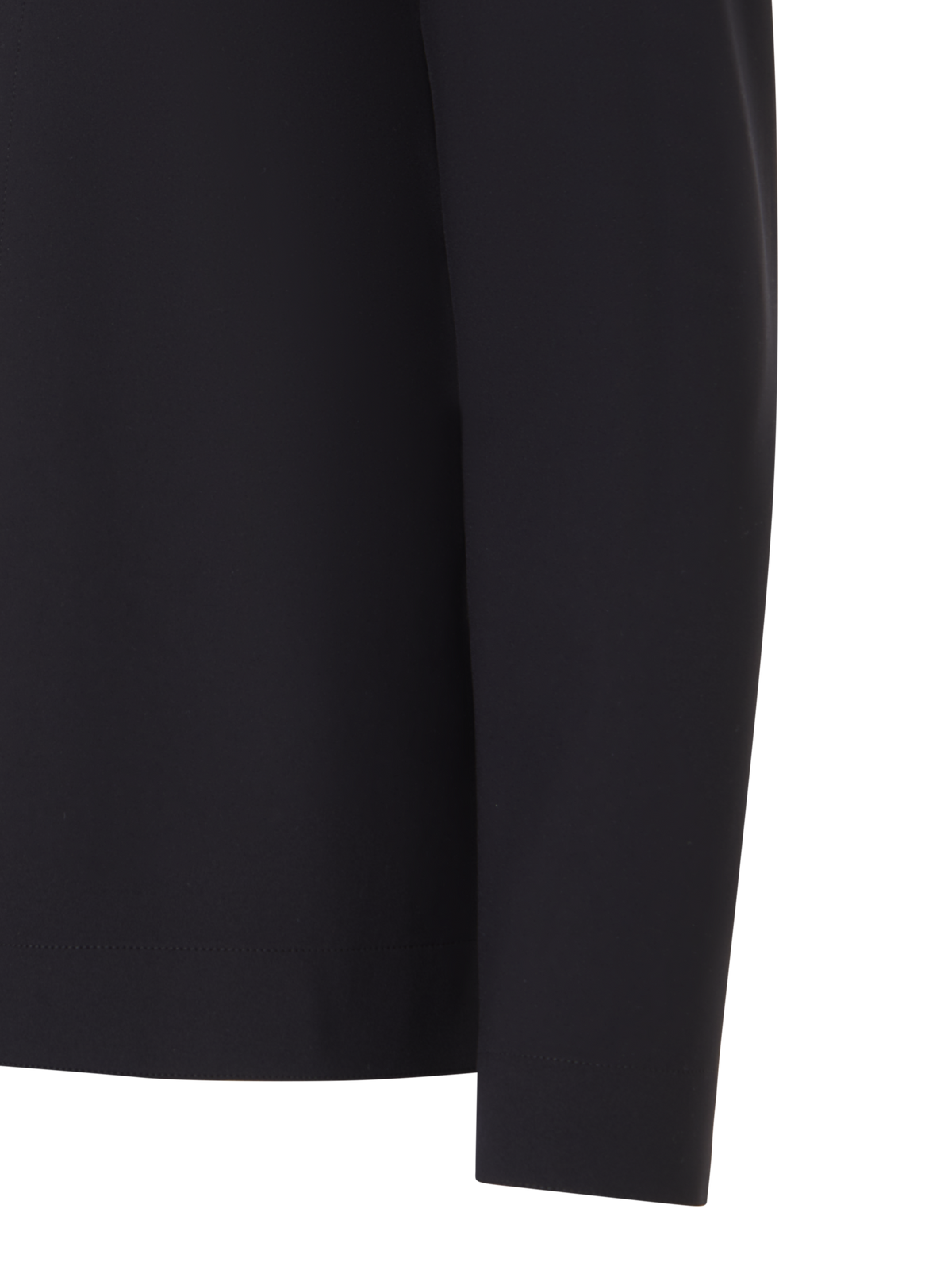 Designer Kapuzenjacke aus leichtem Neopren mit offenem Rücken - Schwarz
