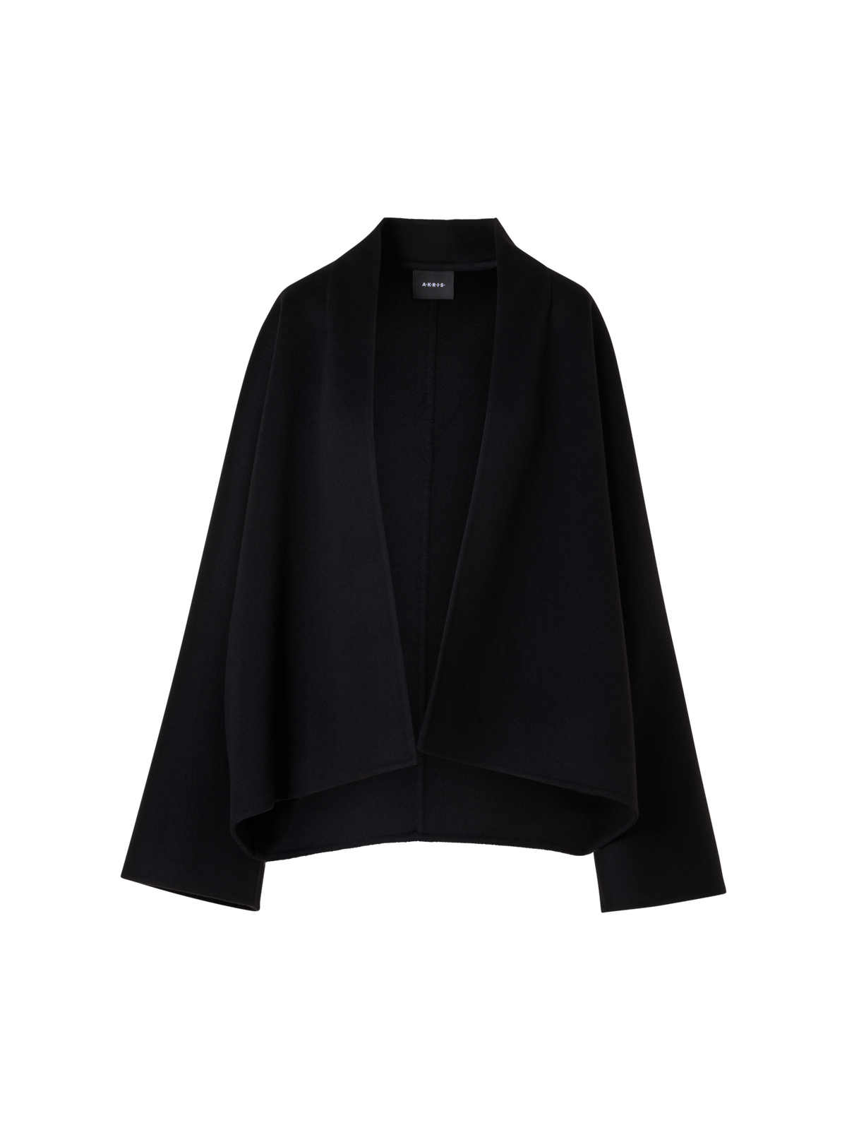 Designer Oversize Kimonojacke aus Kaschmir-Double-Face - Schwarz