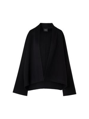 Designer Oversize Kimonojacke aus Kaschmir-Double-Face - Schwarz